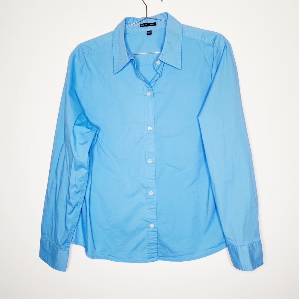 Gap Blue Button Down Top